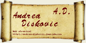 Andrea Dišković vizit kartica